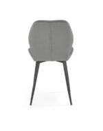 Jedilni stol K453 je dobavljiv v sivi barvi. Noge stola so iz kovine prašno barvane. Dimenzija: - Š:48/G:53/V:86 cm Material: - tkanina velvet BLUVEL 14 -