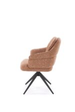 Jedilni stol K570 je dobavljiv v cimet barvi. Noge stola so iz kovine prašno barvane in ima posebnost vrtljivega sedeža. Dimenzija: - Š:61/G:70/V:92 cm,