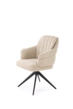 Jedilni stol K570 je dobavljiv v bež barvi. Noge stola so iz kovine prašno barvane in ima posebnost vrtljivega sedeža. Dimenzija: - Š:61/G:70/V:92 cm,