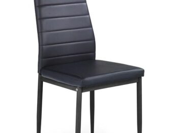 Jedilni stol K70 črn je dobavljiv v črni barvi in eko usnju. Noge stola so iz jekla s prašnim premazom. Dimenzija: - Š:41/G:50/V:98 cm, Material: - eko