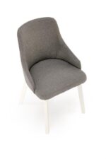 Jedilni stol TOLEDO je dobavljiv v beli barvi in v sivi tkanini( INARI 91). Noge stola so iz masivnega lesa. Dimenzija: - Š:51/G:55/V:82 cm, Material: - blago