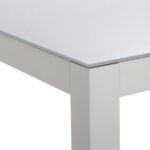 KOVINSKA MIZA NATERIAL LYRA BELA 90X90 ALU STEKLO - slika 2