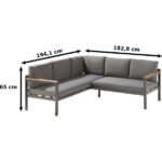 KOVINSKA VRTNA GARNITURA NATERIAL KOTNA ORIS II 5S+MIZ SIVA ALU - slika 5