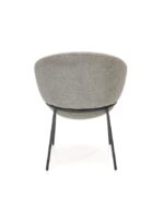 Jedilni stol K482 je dobavljiv v sivi barvi. Noge stola so iz kovine prašno barvane. Dimenzija: - Š:61/G:59/V:78 cm, Material: - tkanina - kovina