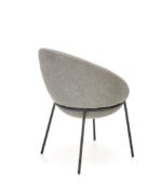 Jedilni stol K482 je dobavljiv v sivi barvi. Noge stola so iz kovine prašno barvane. Dimenzija: - Š:61/G:59/V:78 cm, Material: - tkanina - kovina