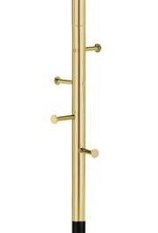Praktičen prašno barvan kovinski obešalnik W68 primeren za vsak prostor. Barva: - črno/zlata Višina: - 172 cm - fi 30 cm