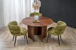Okrogla jedilna miza CALDO, miza je izdelana iz MDF ter naravnega furnirja. Miza je v barvi oreha. Barva: oreh Material: MDF naravni furnir Dimenzija: FI: 120