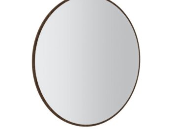 Okroglo ogledalo OVARI oreh je elegantna in priročna. Konstrukcija je narejena iz kakovostne laminirane plošče debeline 16 mm v kombinaciji MDF-ja in