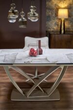 Raztegljiva jedilna miza BENJAMIN beige / cashmere - slika 16