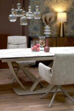 Raztegljiva jedilna miza BENJAMIN beige / cashmere - slika 19