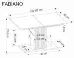 Raztegljiva jedilna miza FABIANO hrast/črna - slika 9