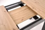 Raztegljiva jedilna miza GIZMO artisan črna je narejena iz kakovostne laminirane plošče v artisan barvi. Mizne nogice so v črni barvi narejene iz