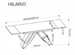 Raztegljiva jedilna miza HILARIO oreh / črna - slika 11