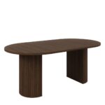 Raztegljive jedilna miza OVARI Fi 100 je elegantna in funkcionalna. Mizo se lahko raztegne iz dimenzija Fi 100 cm v dimenzijo 188 cm. Narejena je iz laminirane