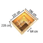 ZUNANJA SAVNA KARIBU 38 MM HYTTI 3+11KW BIO+ KOMBINIRANI GRELEC - slika 3