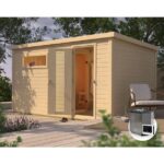 ZUNANJA SAVNA KARIBU 38 MM HYTTI 6+11KW BIO-KOMBINIRANI GRELEC