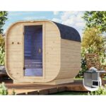 ZUNANJA SAVNA KARIBU 38 MM SODNA QUADRO 2+ 9KW BIO-KOMBINIRANI GRELEC