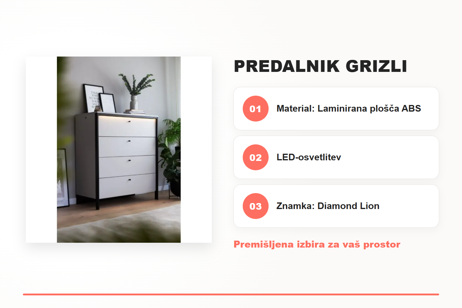 Predalnik GRIZLI – pregled ključnih lastnosti