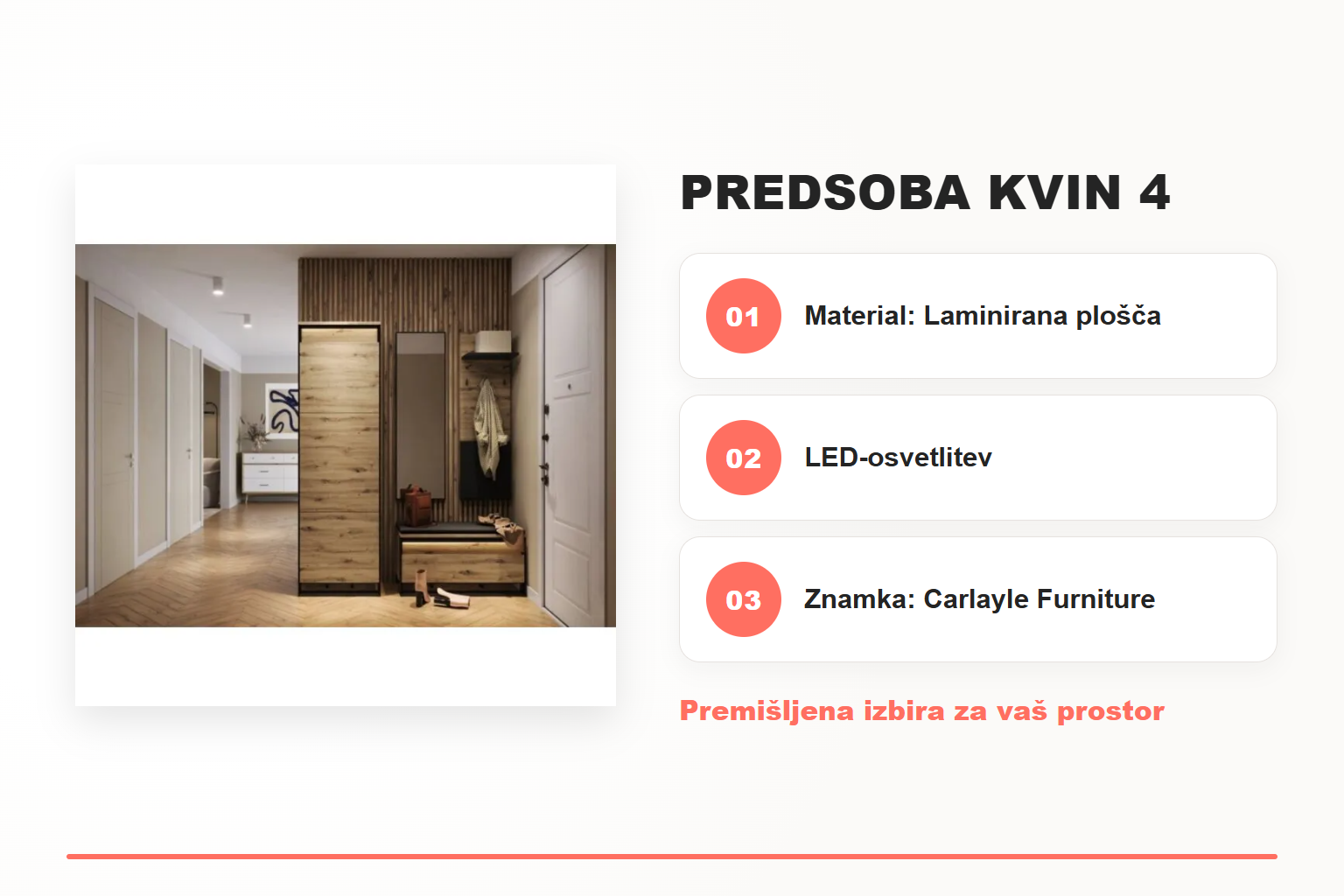 Predsoba KVIN 4 – pregled ključnih lastnosti