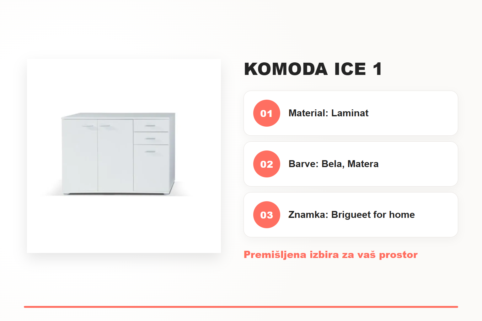 Komoda ICE 1 – pregled ključnih lastnosti