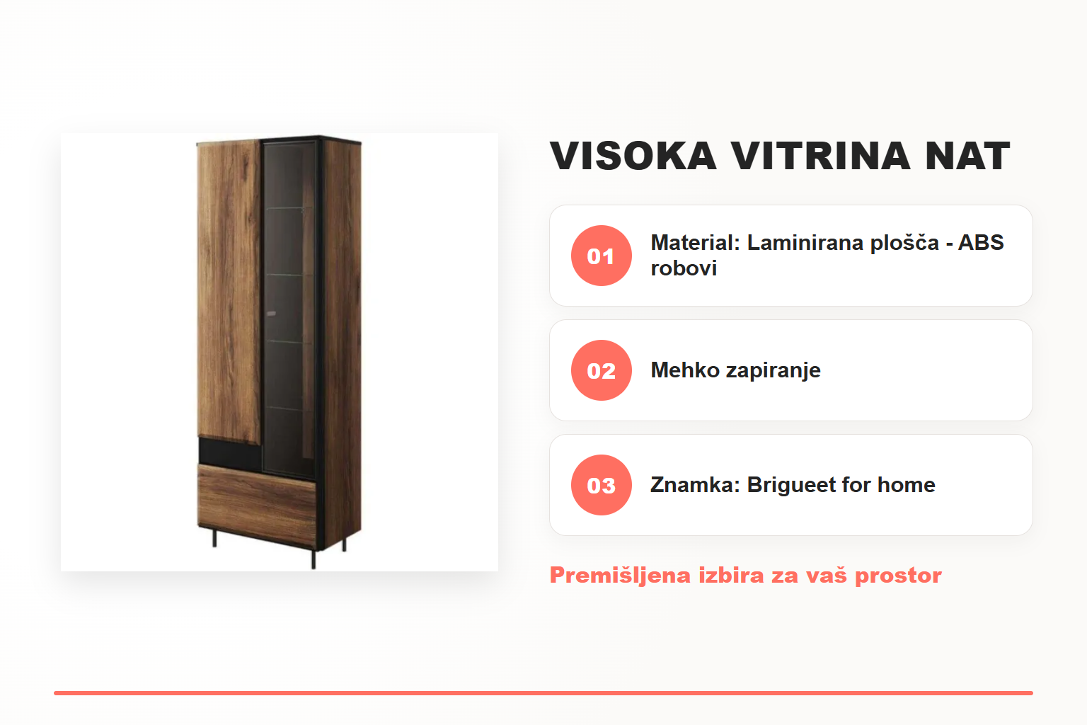 Visoka vitrina NAT – pregled ključnih lastnosti