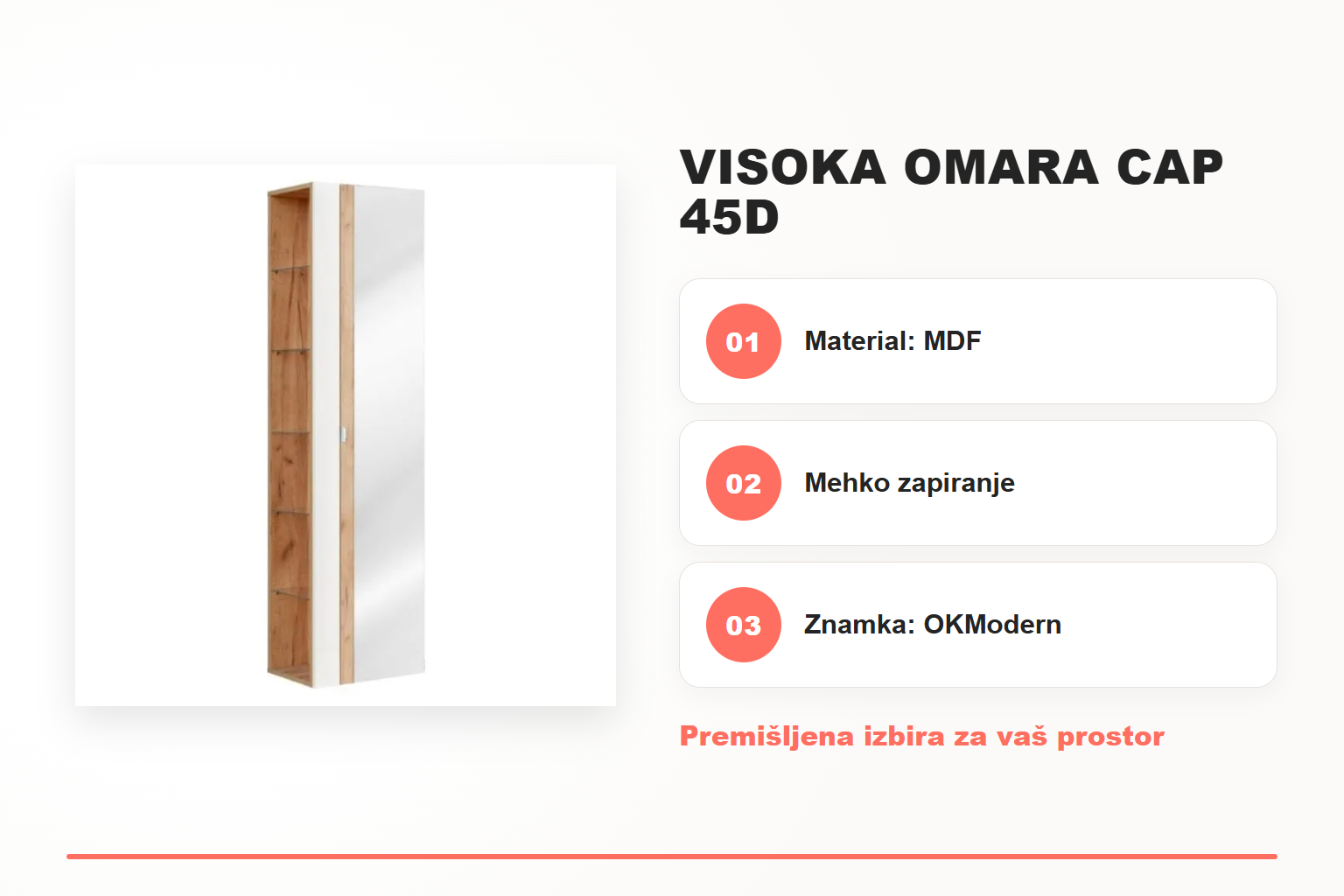 Visoka omara CAP 45D – pregled ključnih lastnosti