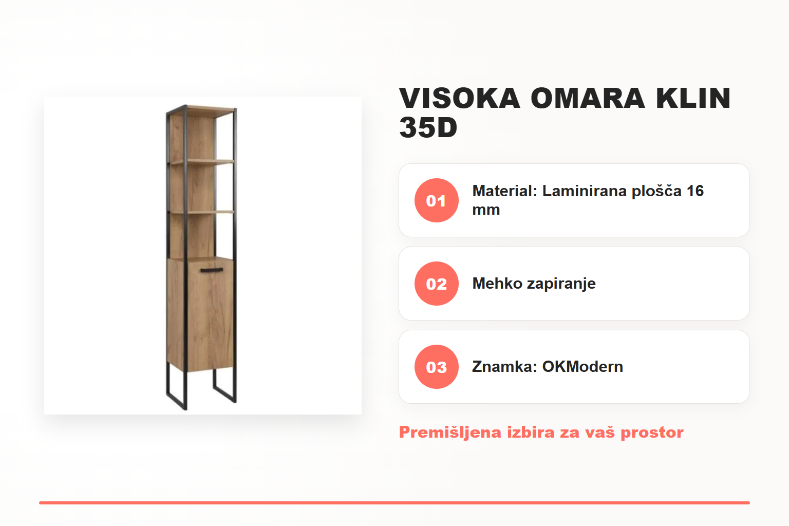 Visoka omara KLIN 35D – pregled ključnih lastnosti