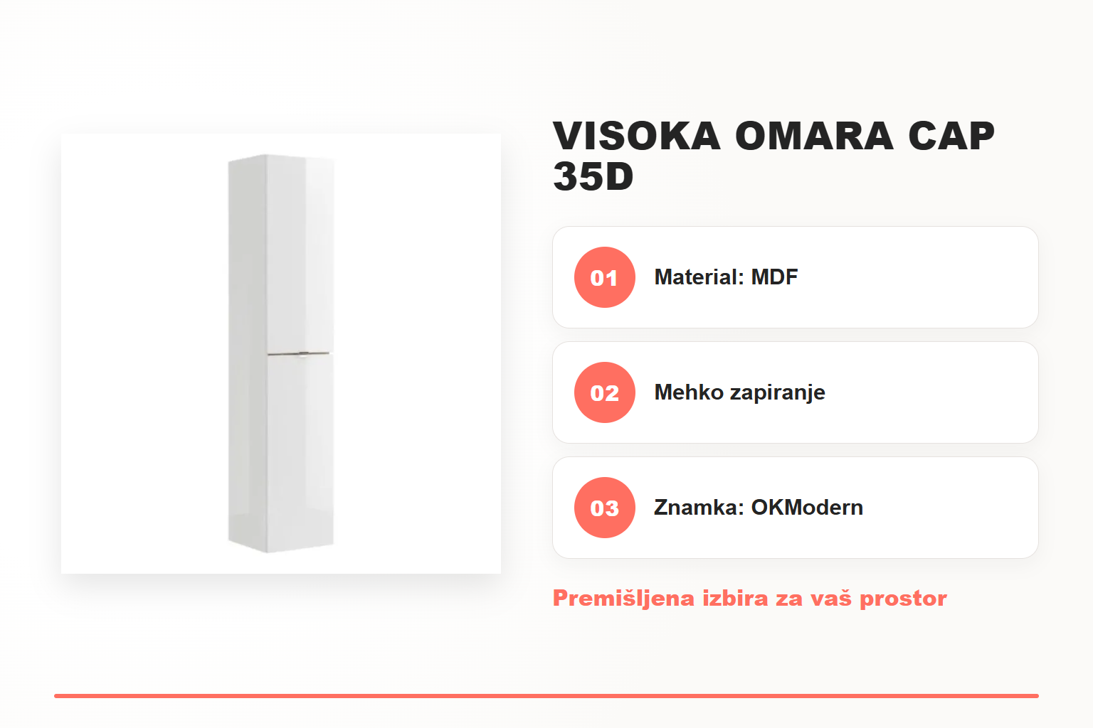 Visoka omara CAP 35D – pregled ključnih lastnosti
