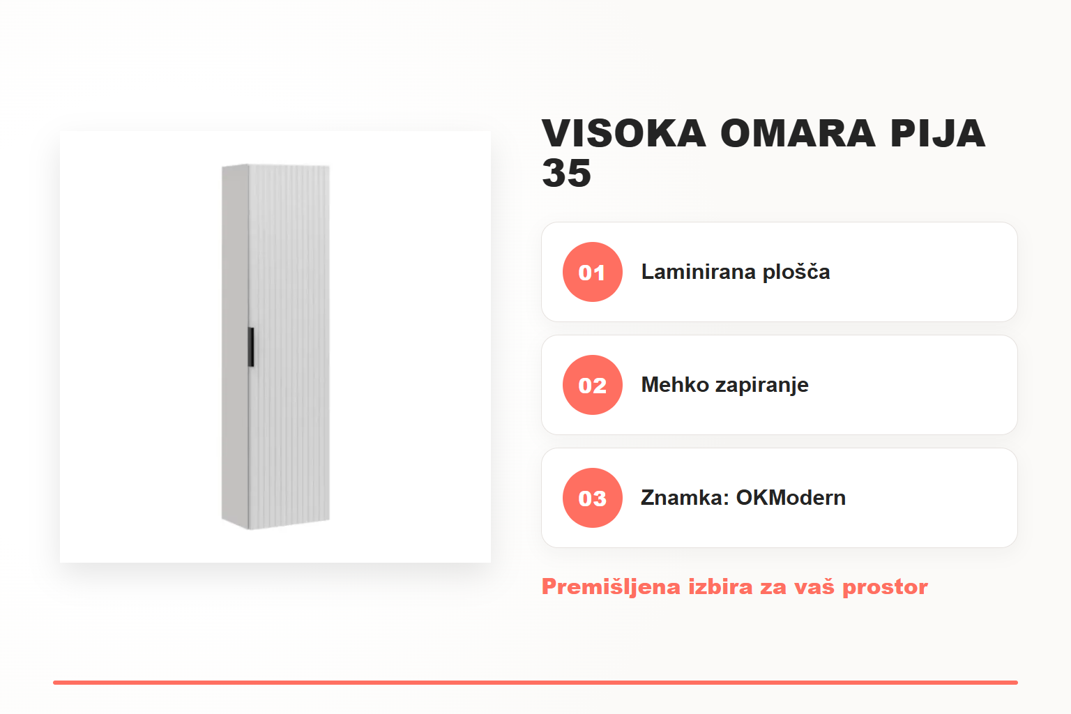 Visoka omara PIJA 35 – pregled ključnih lastnosti