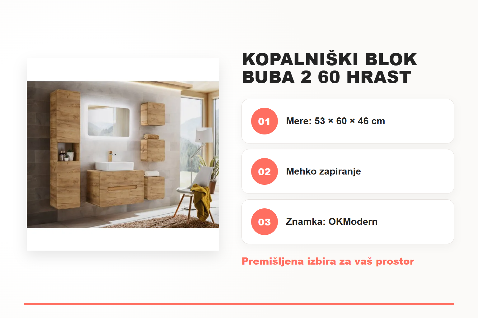 Kopalniški blok BUBA 2 60 hrast – pregled ključnih lastnosti