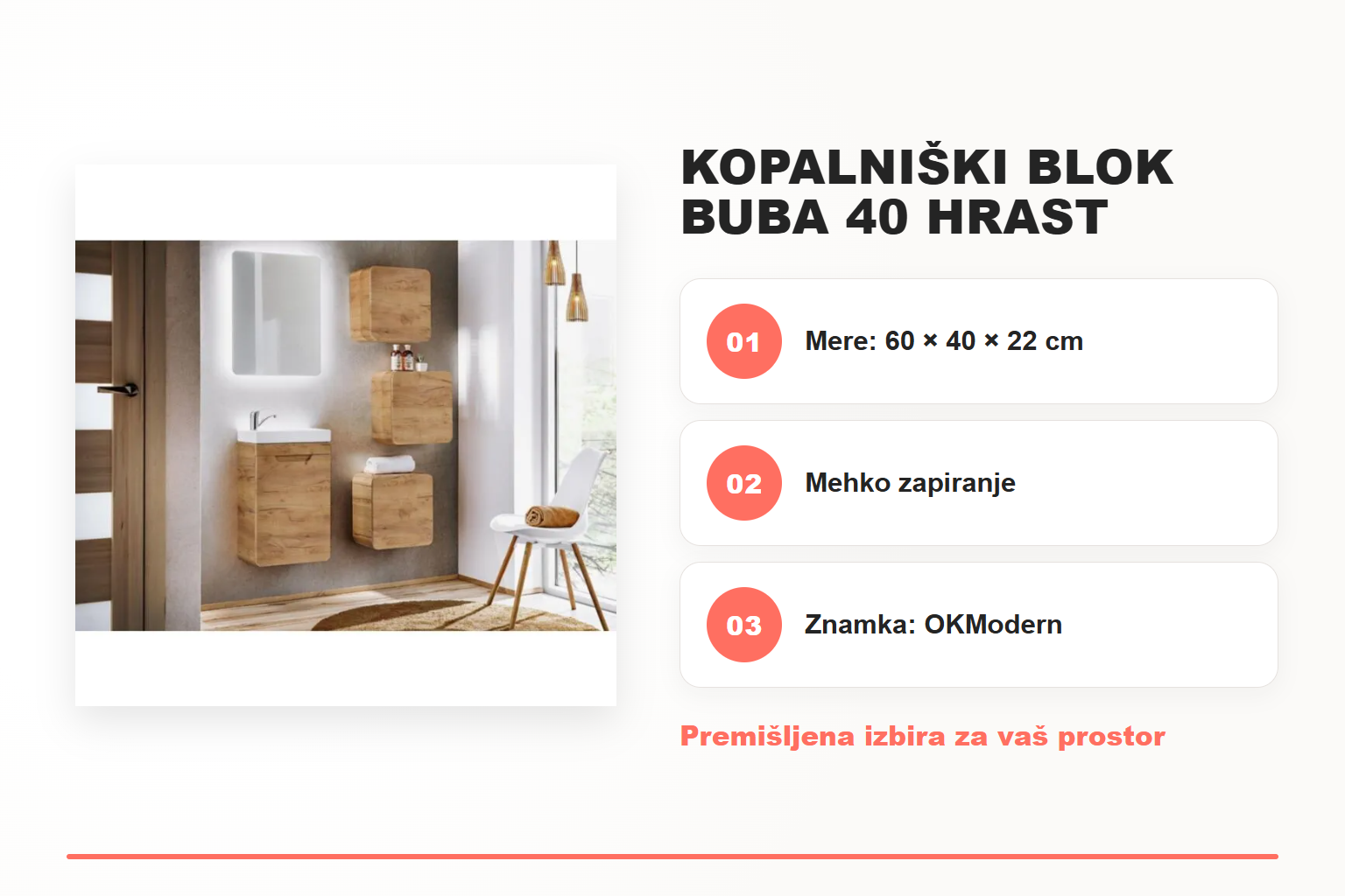 Kopalniški blok BUBA 40 hrast – pregled ključnih lastnosti
