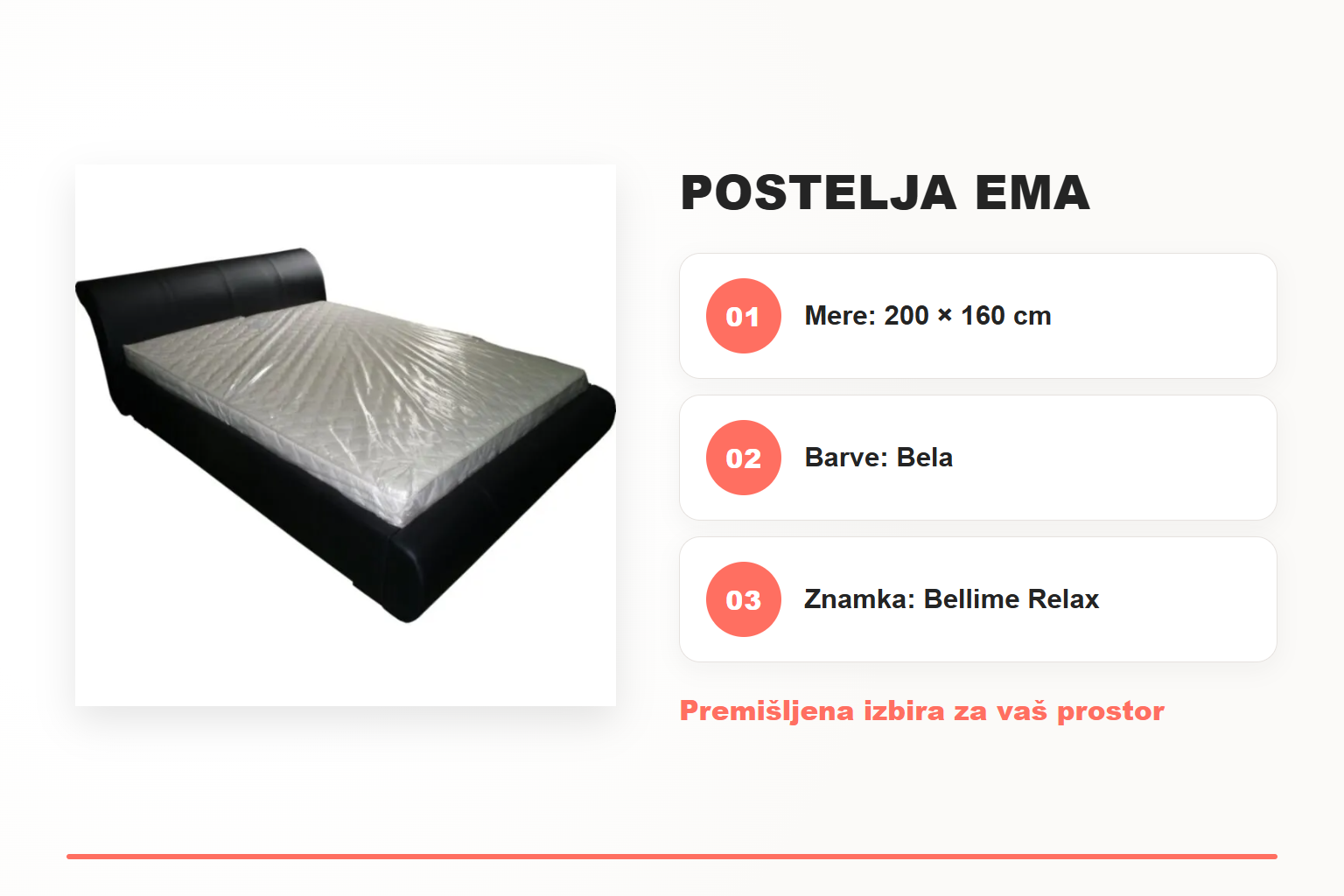 Postelja EMA – pregled ključnih lastnosti