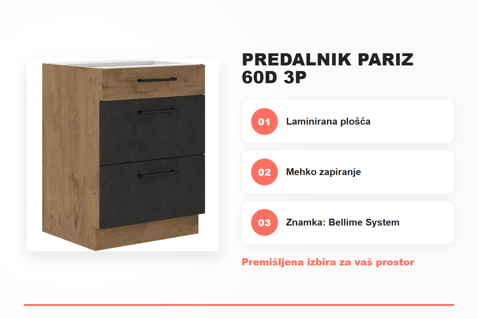 Predalnik PARIZ 60D 3P – pregled ključnih lastnosti