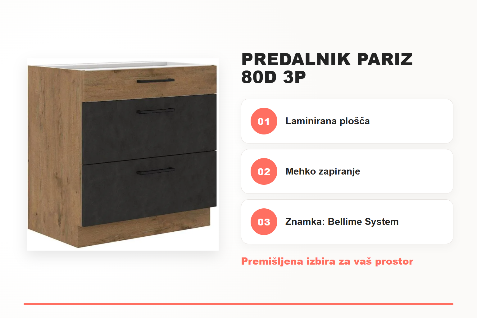 Predalnik PARIZ 80D 3P – pregled ključnih lastnosti
