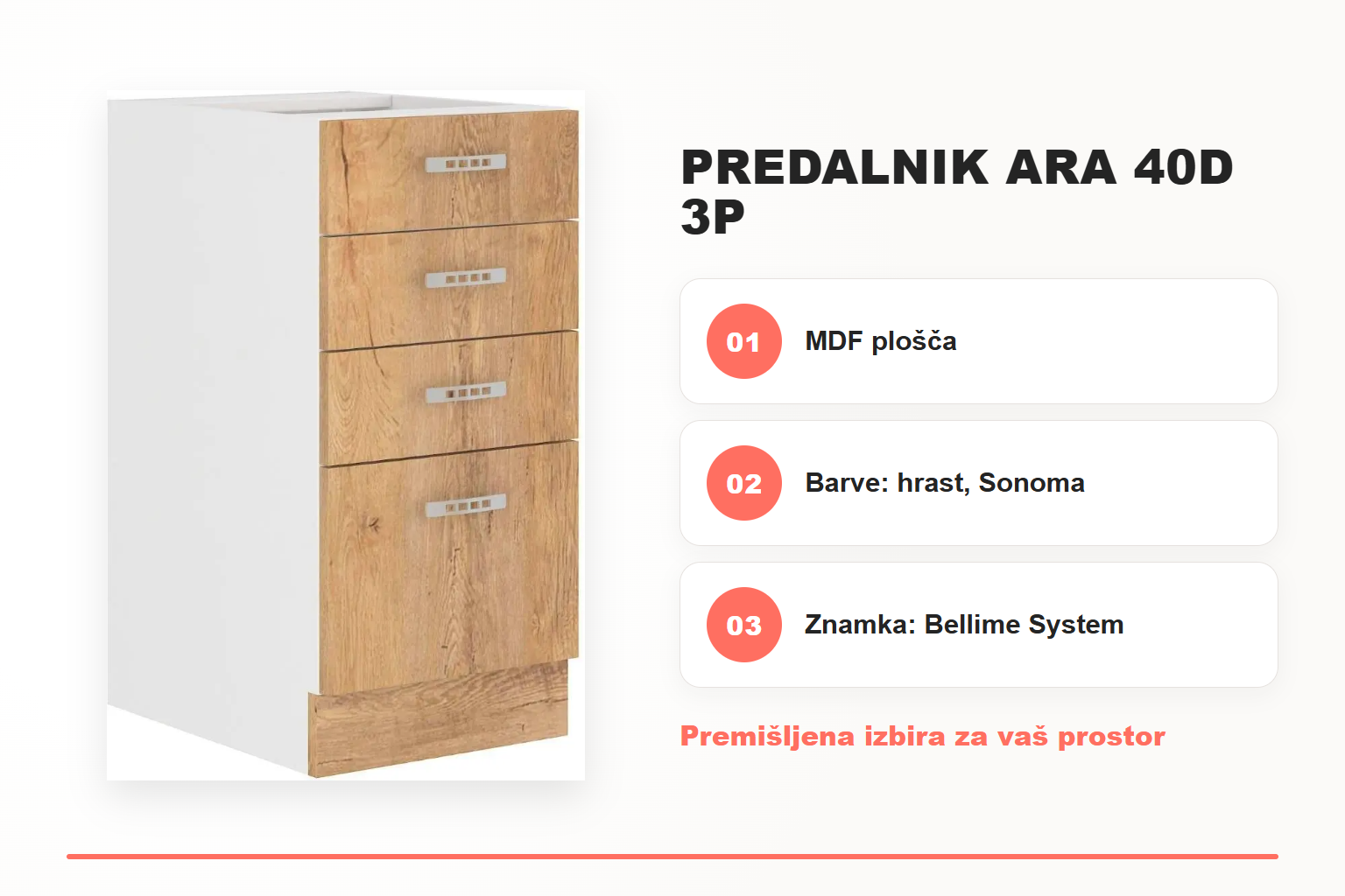 Predalnik ARA 40D 3P – pregled ključnih lastnosti