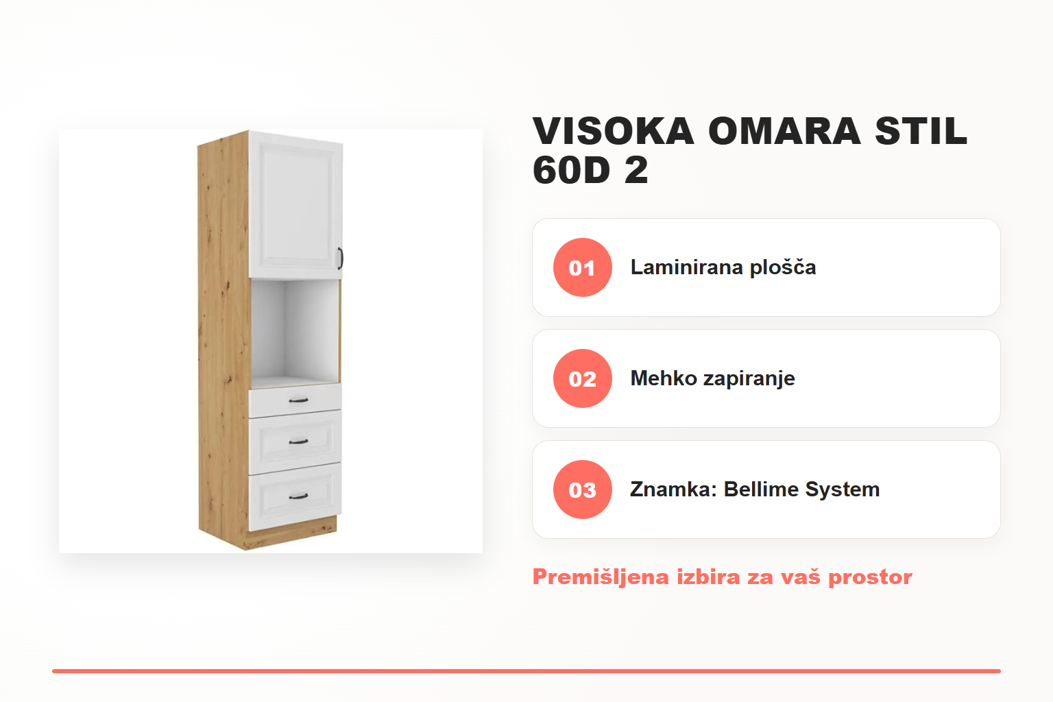 Visoka omara STIL 60D 2 – pregled ključnih lastnosti