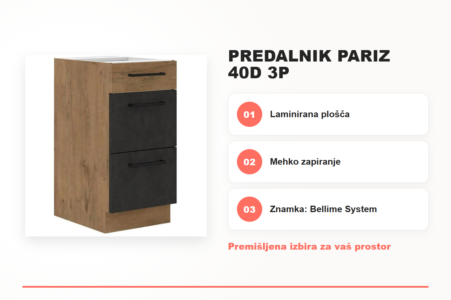Predalnik PARIZ 40D 3P – pregled ključnih lastnosti