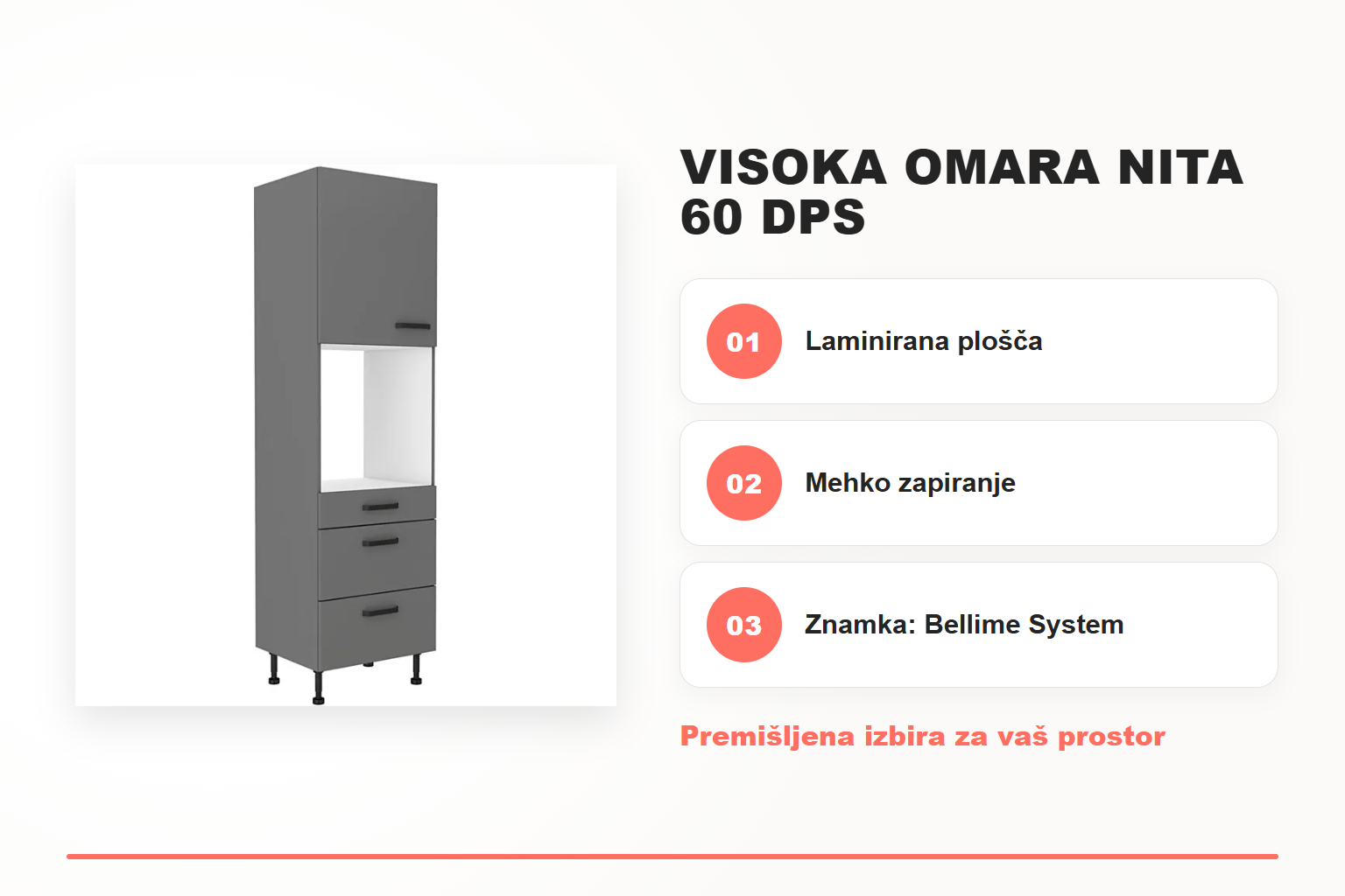 Visoka omara NITA 60 DPS – pregled ključnih lastnosti
