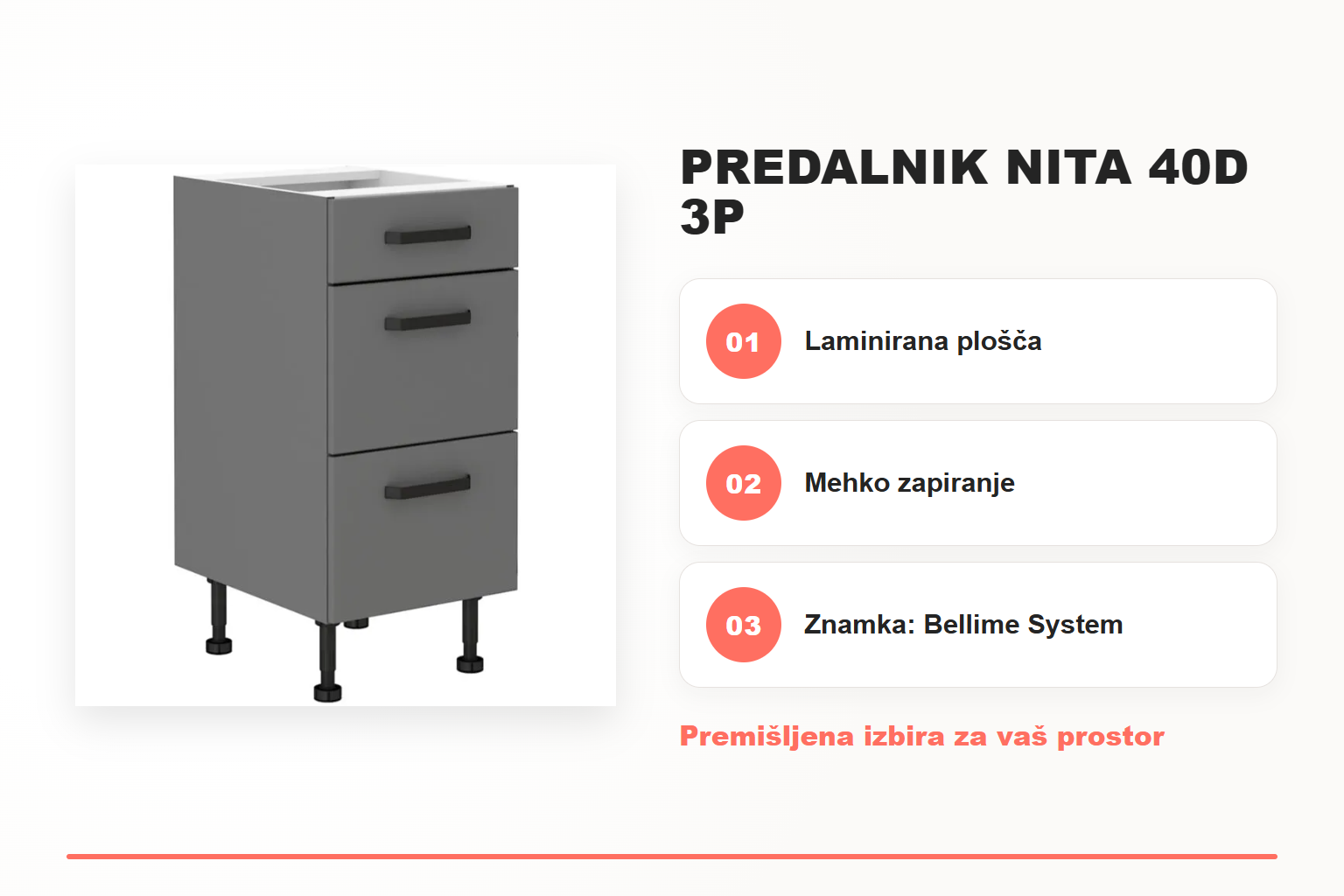 Predalnik NITA 40D 3P – pregled ključnih lastnosti