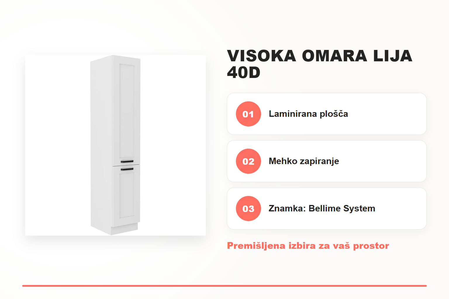 Visoka omara LIJA 40D – pregled ključnih lastnosti
