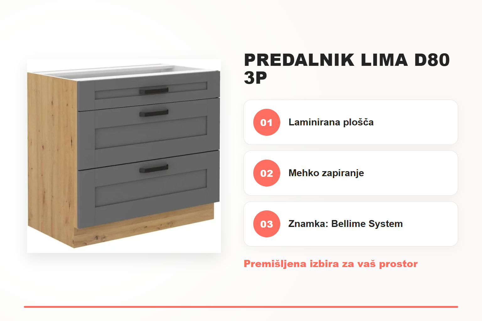 Predalnik LIMA D80 3P – pregled ključnih lastnosti