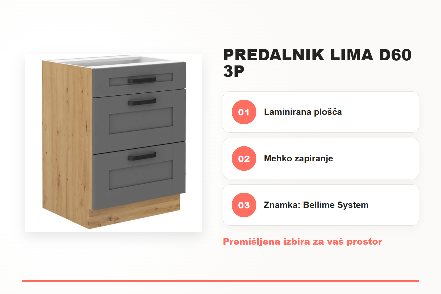 Predalnik LIMA D60 3P – pregled ključnih lastnosti