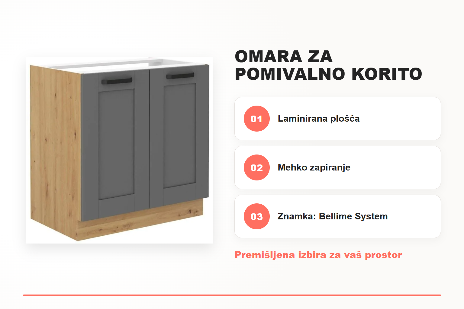 Omara za pomivalno korito LIMA 80D – pregled ključnih lastnosti