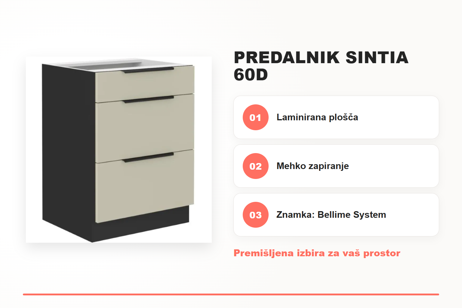 Predalnik SINTIA 60D – pregled ključnih lastnosti