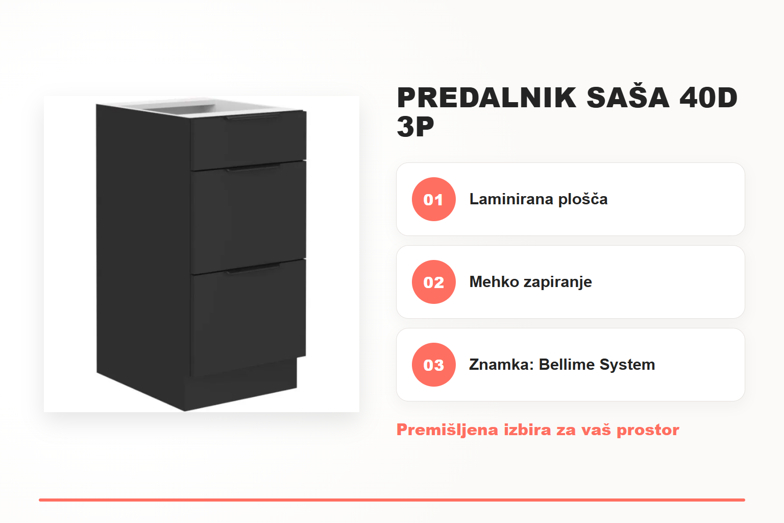 Predalnik SAŠA 40D 3P – pregled ključnih lastnosti