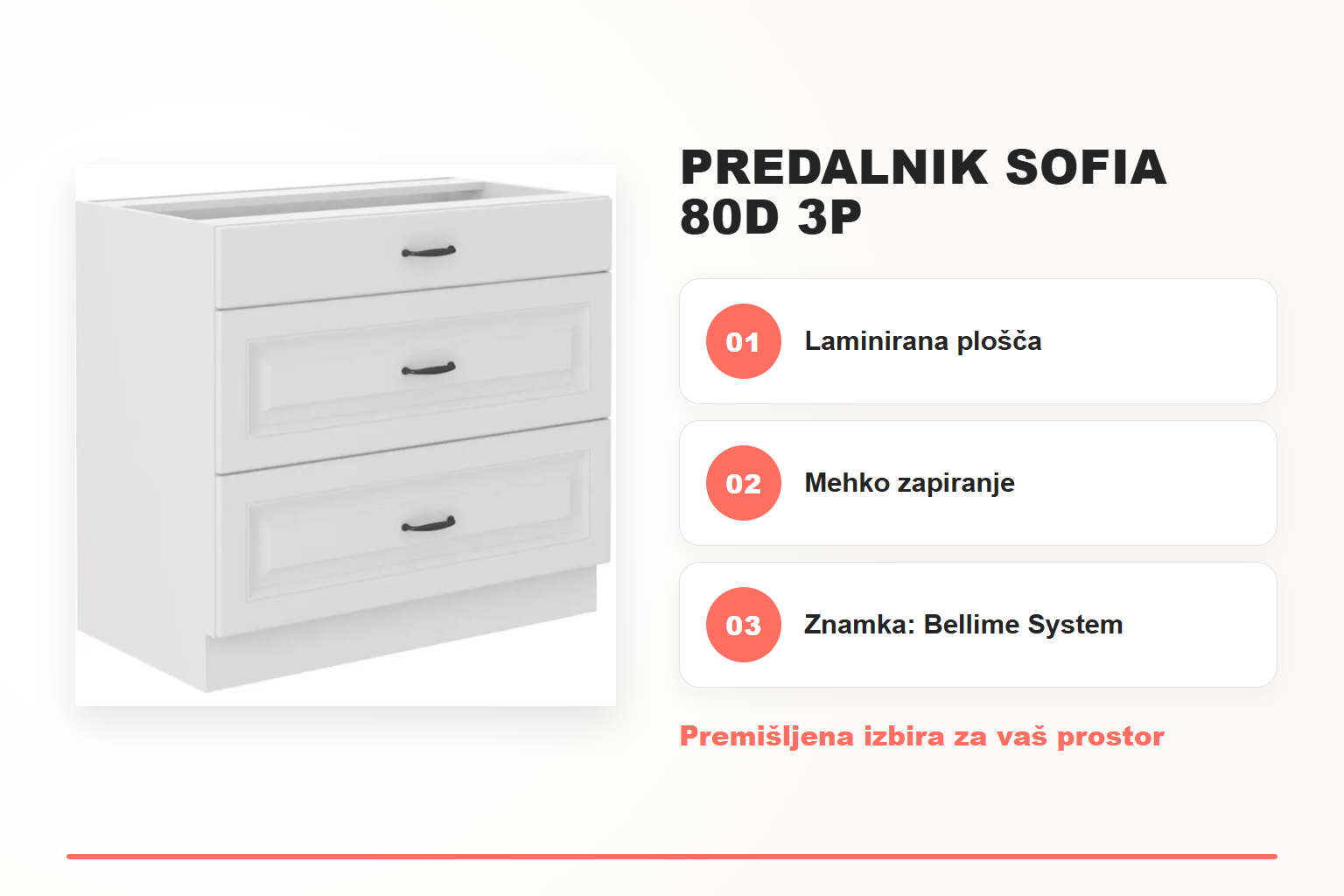 Predalnik SOFIA 80D 3P – pregled ključnih lastnosti