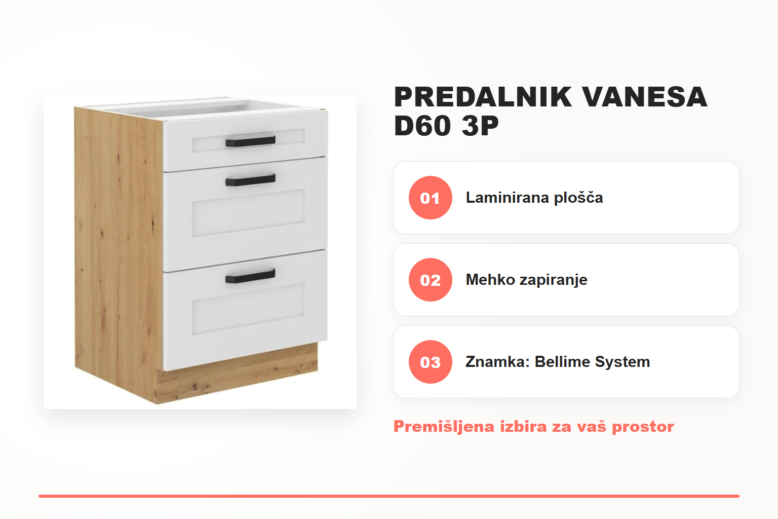 Predalnik VANESA D60 3P – pregled ključnih lastnosti