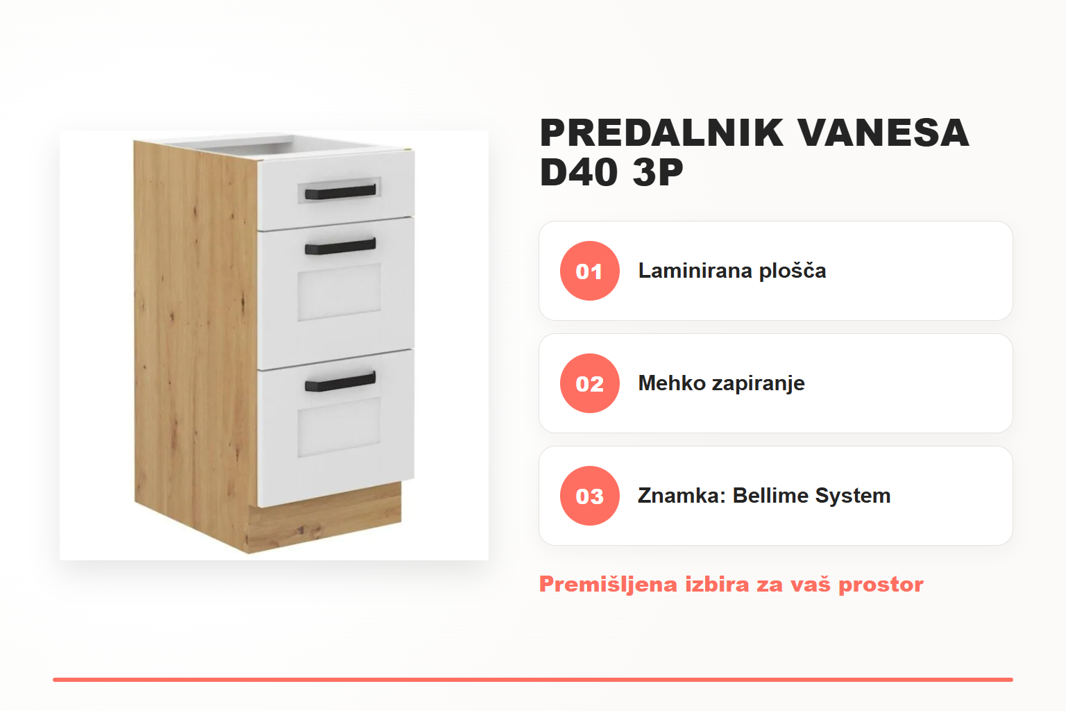Predalnik VANESA D40 3P – pregled ključnih lastnosti