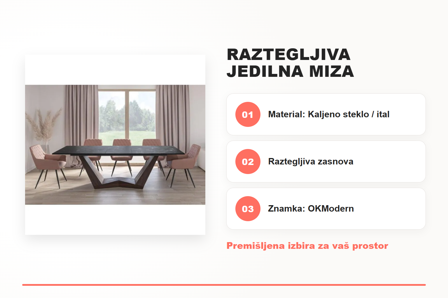 Raztegljiva jedilna miza BOUNTY – pregled ključnih lastnosti
