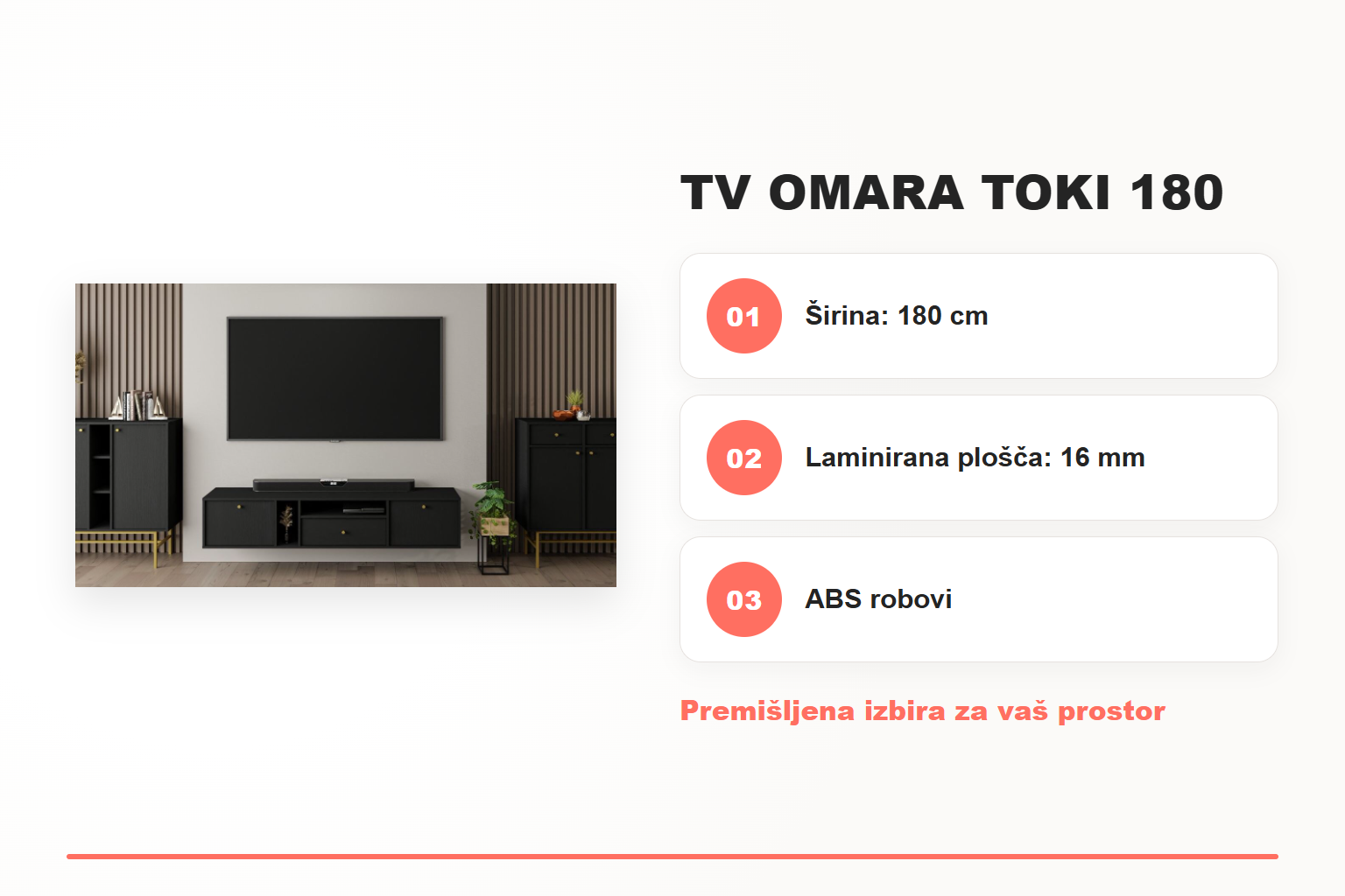 TV omara TOKI 180 – pregled ključnih lastnosti